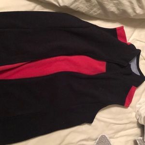 Brooks Brothers navy & pink fleece vest